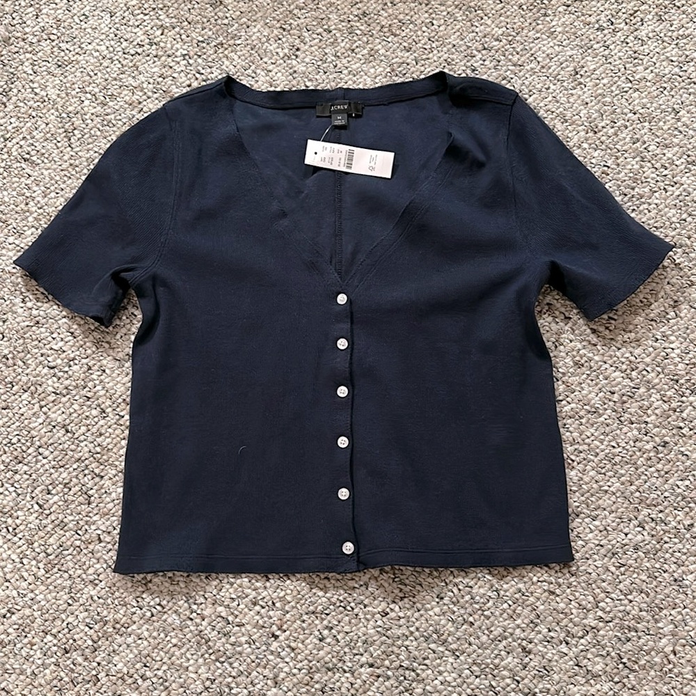 J. Crew cropped knit top sz medium